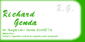 richard genda business card